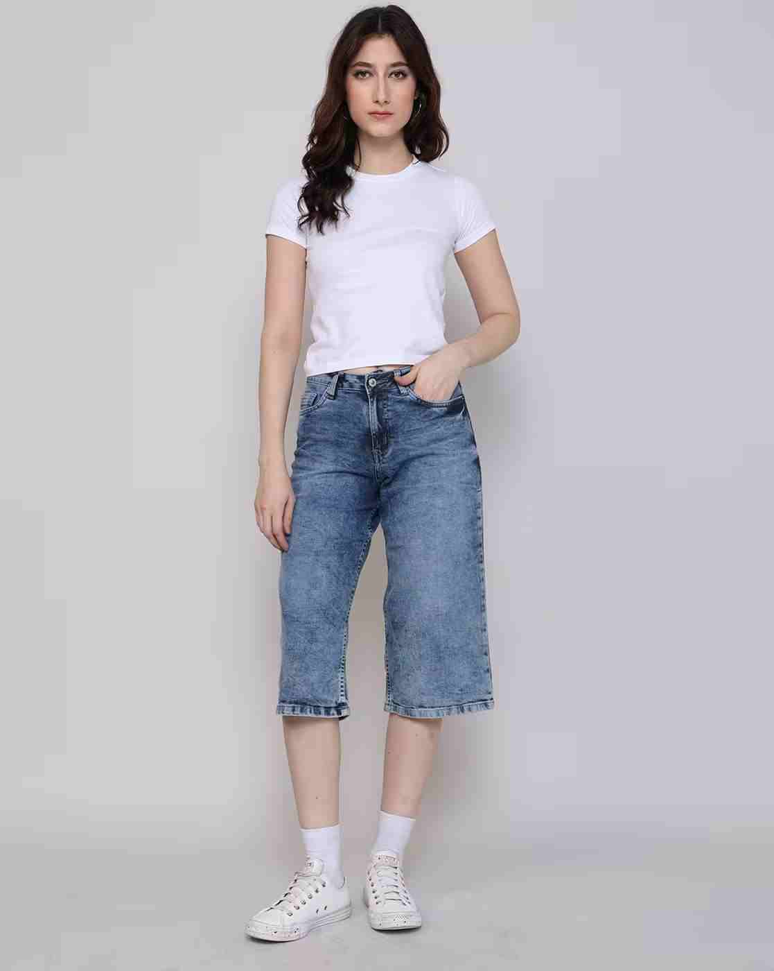Lee Cooper | Women Mid-Wash Slim Fit Crop Jeans|0