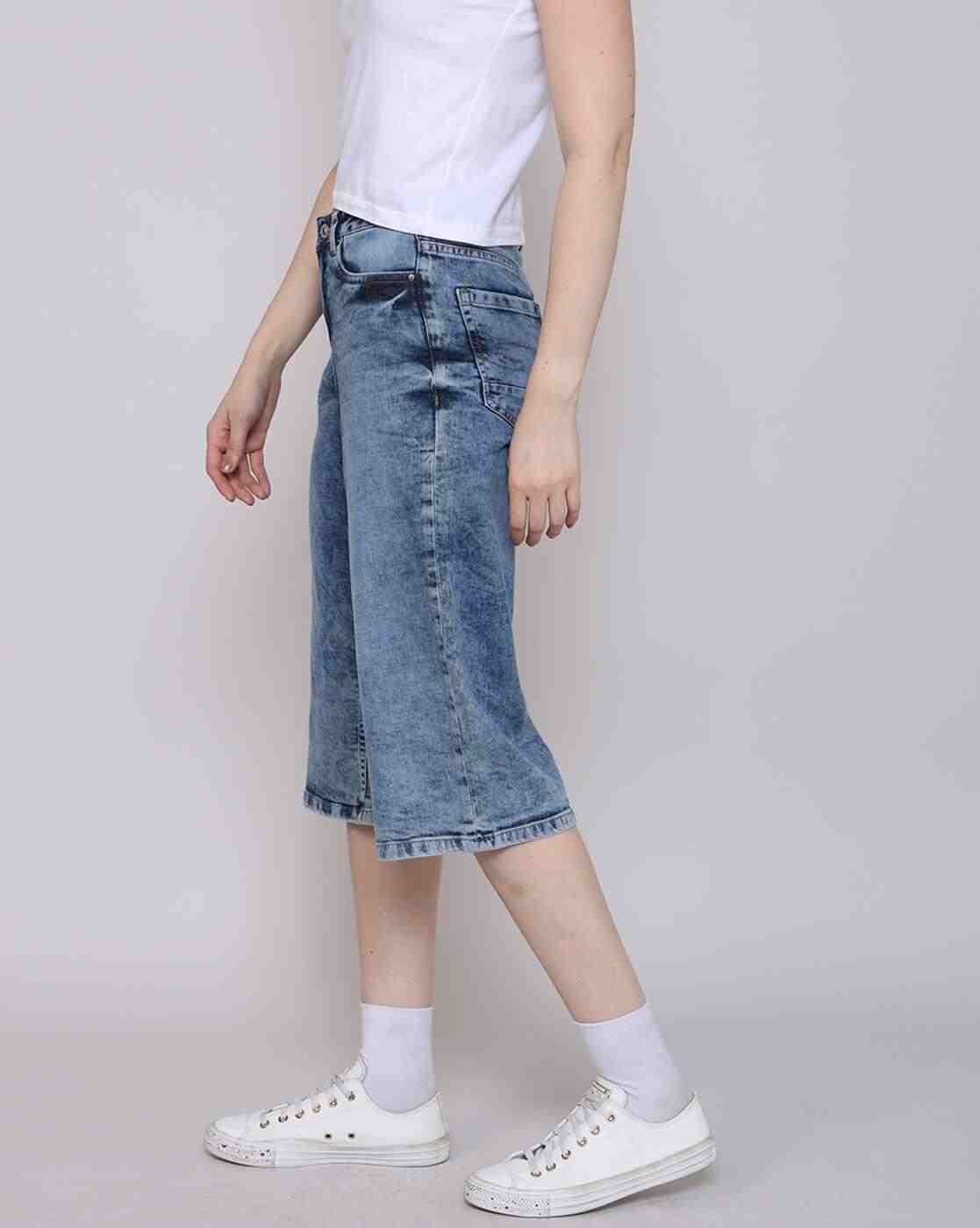 Lee Cooper | Women Mid-Wash Slim Fit Crop Jeans|1