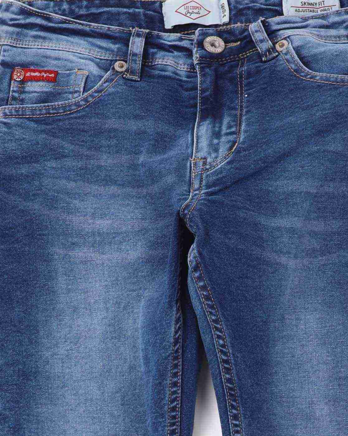 Lee Cooper | Mid-Wash Jeans with Button Closure|2