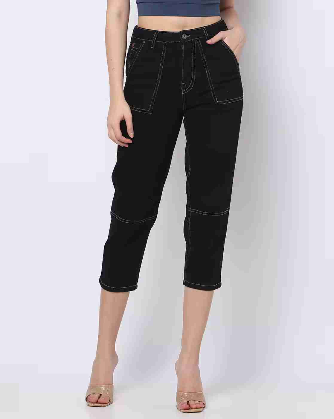 Lee Cooper | Women Panelled Slim Fit Mid-Calf Length Jeans|0