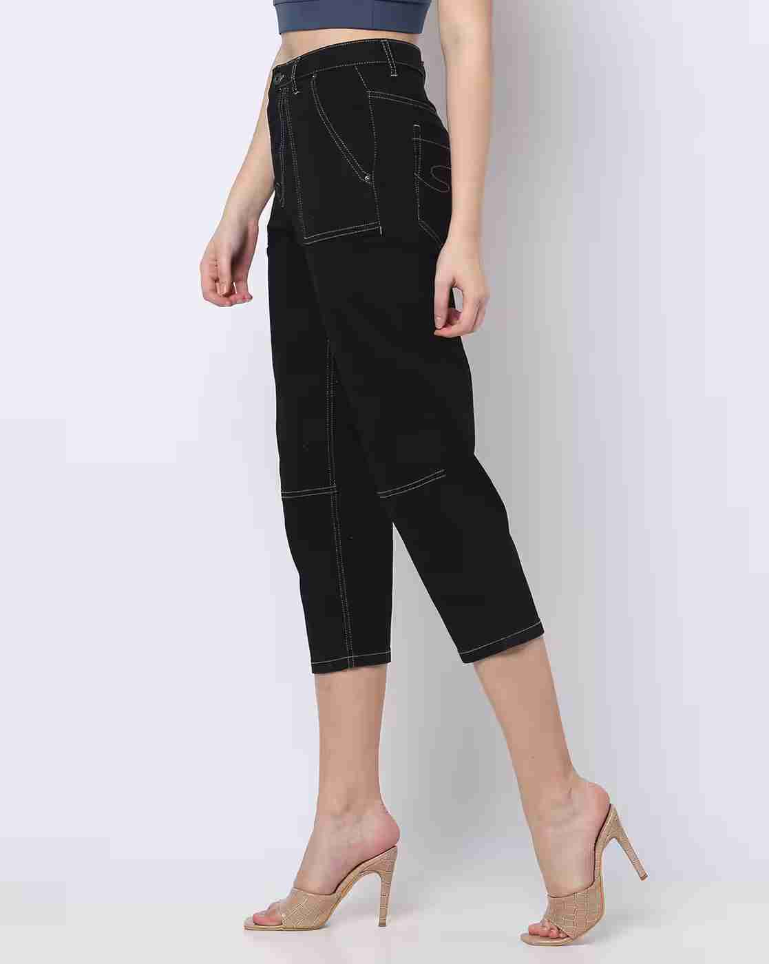 Lee Cooper | Women Panelled Slim Fit Mid-Calf Length Jeans|1