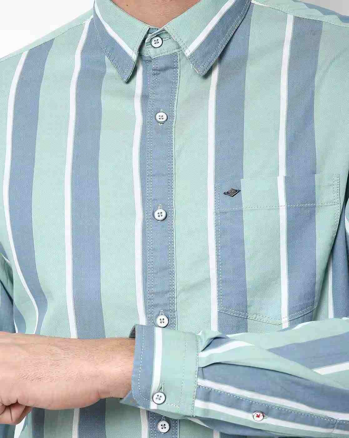 Lee Cooper | Striped Shirt with Patch Pocket|2