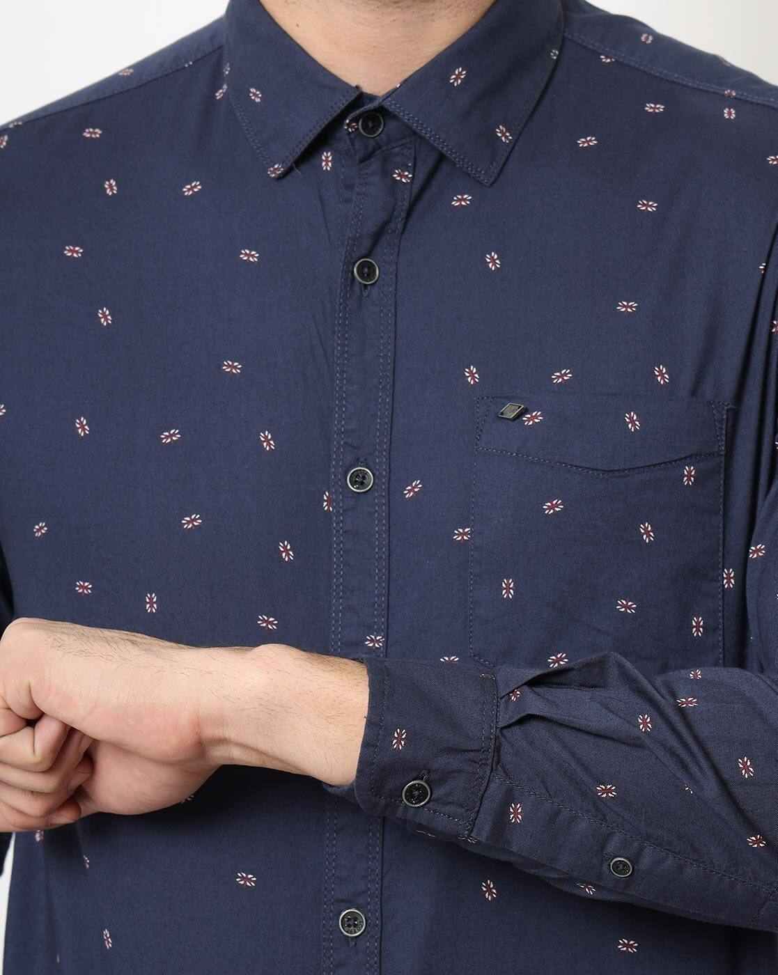Lee Cooper | Novelty Print Shirt with Patch Pocket|2