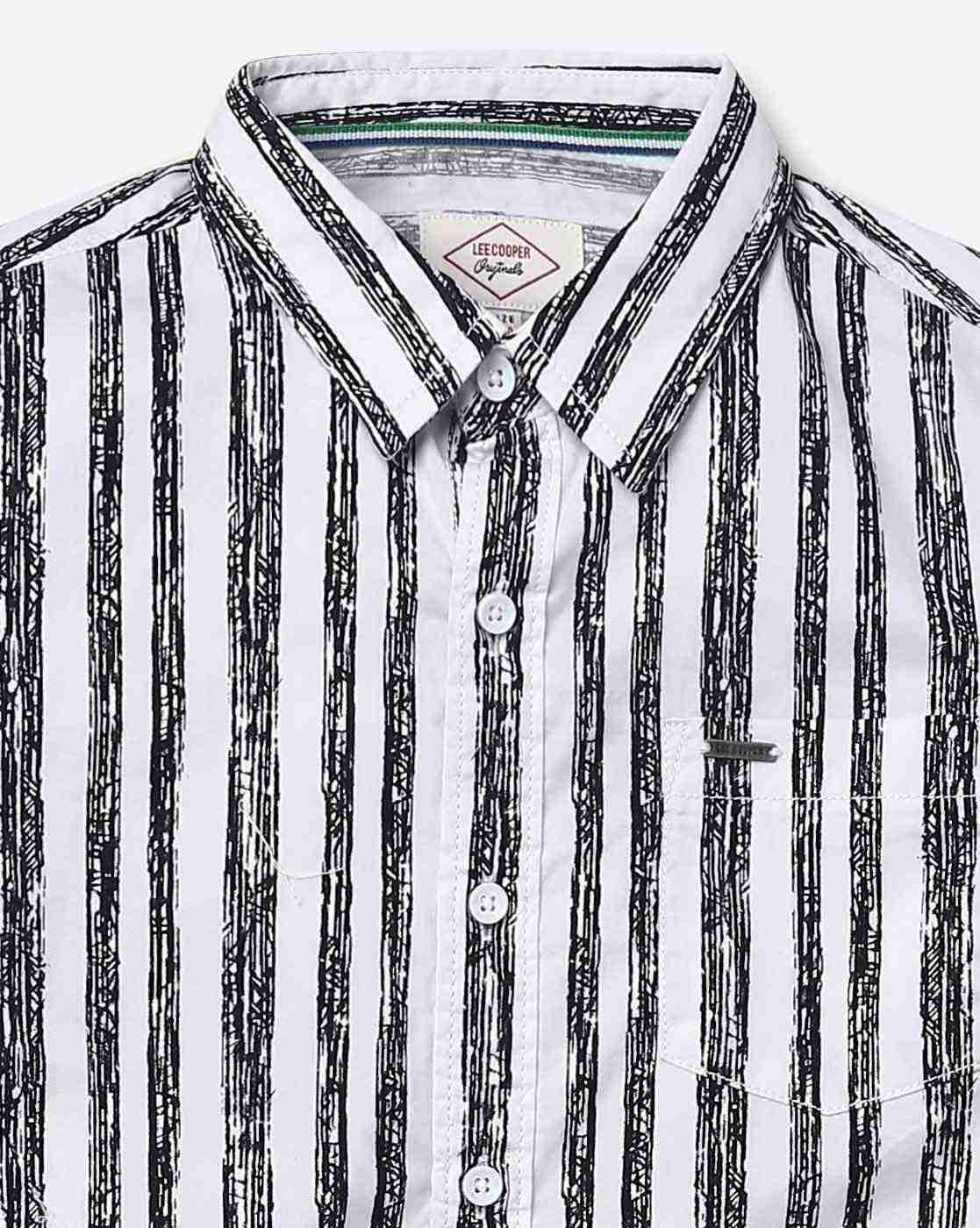 Lee Cooper | Striped Shirt with Patch Pocket|2