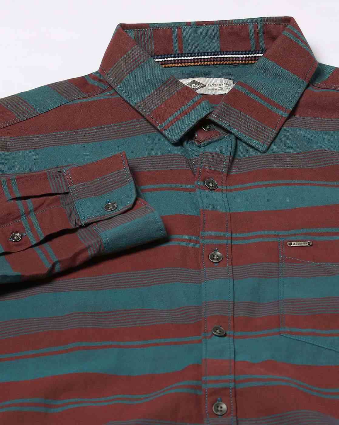 Lee Cooper | Men Striped Regular Fit Shirt|5