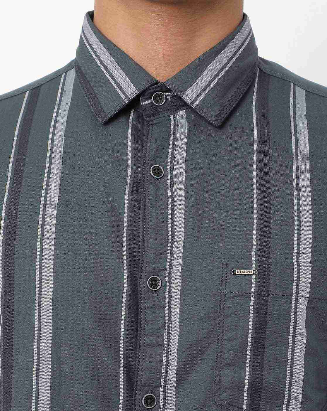 Lee Cooper | Striped Shirt with Patch Pocket|2