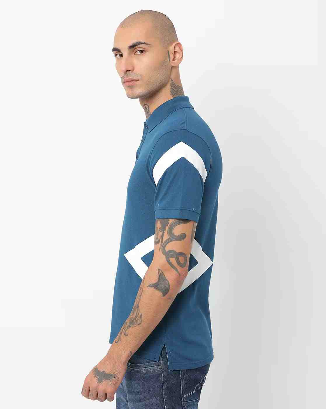 Lee Cooper | Geometric Print Polo T-shirt|1