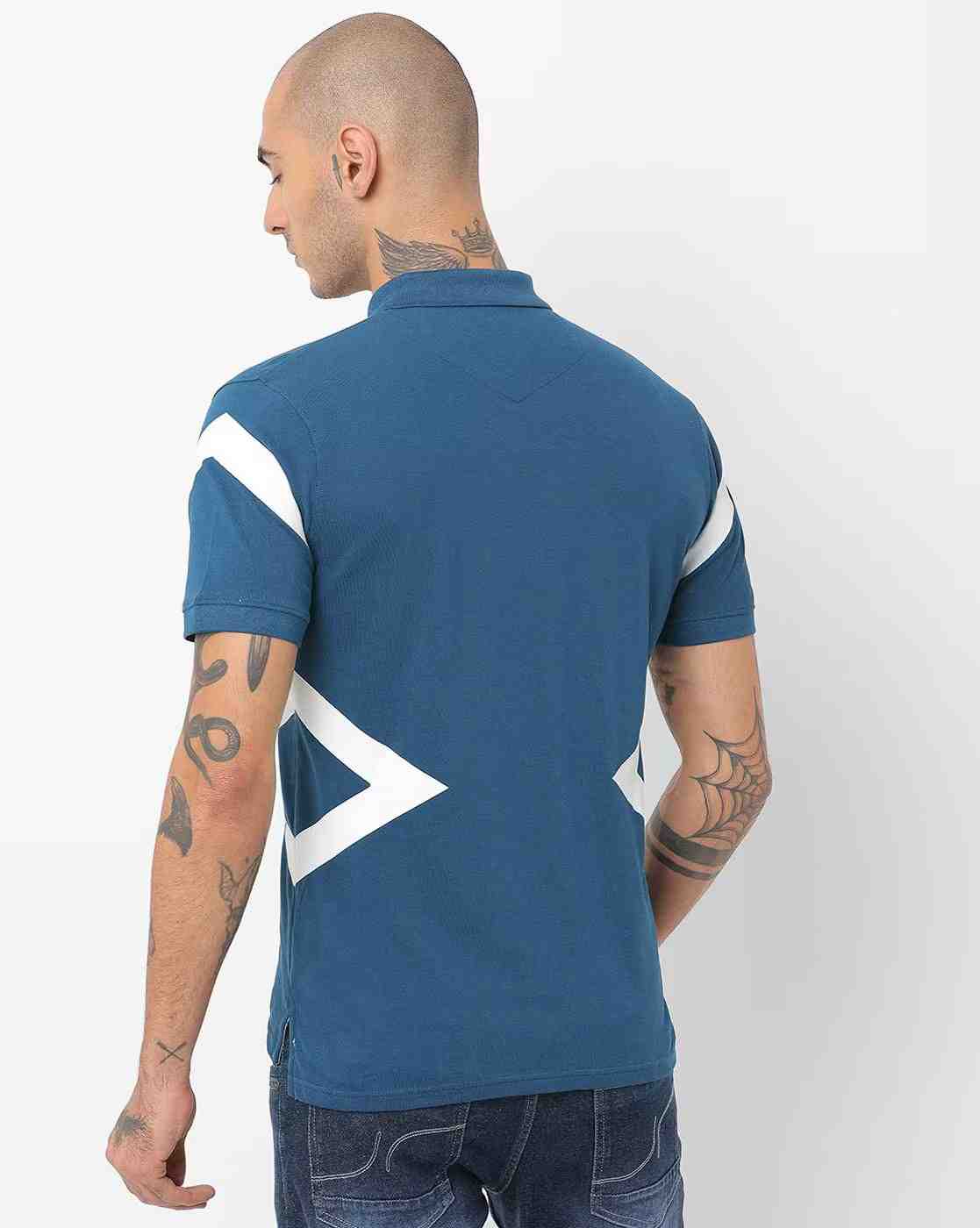 Lee Cooper | Geometric Print Polo T-shirt|2
