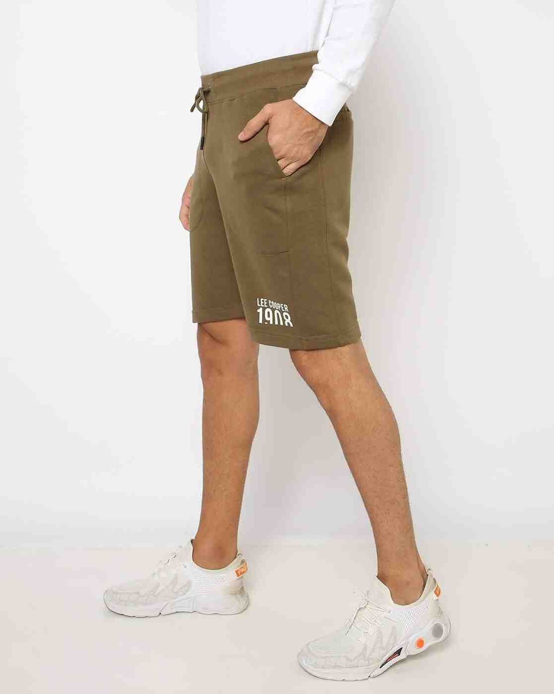 Lee Cooper | Tyopgraphic Print Mid-Rise Shorts|1