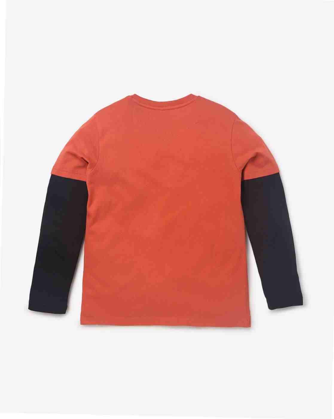 Lee Cooper | Colourblock Crew-Neck T-shirt with Doctor Sleeves|1