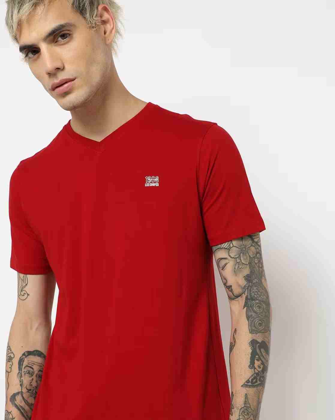 Brand Print V-neck T-shirt