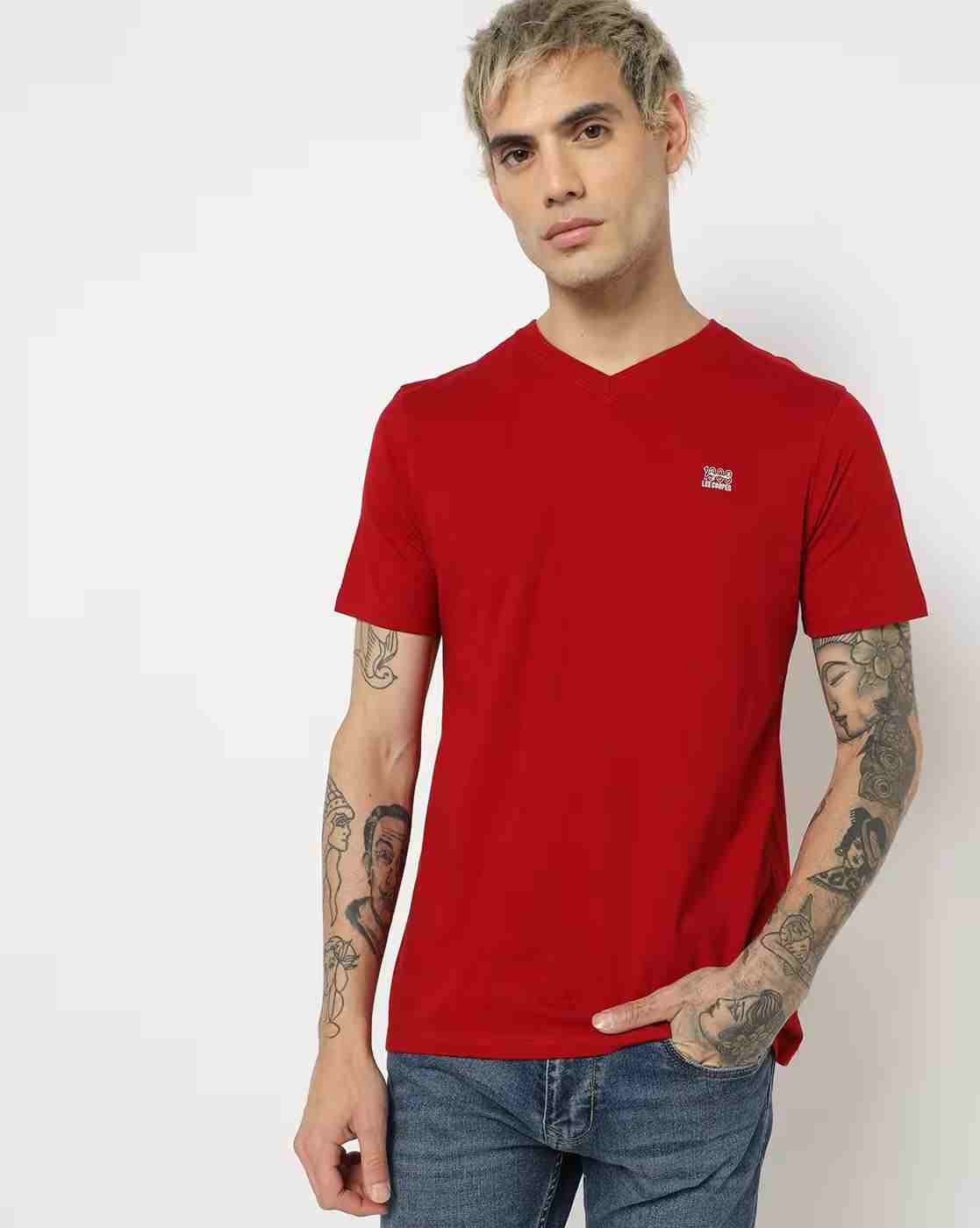 Lee Cooper | Brand Print V-neck T-shirt|1