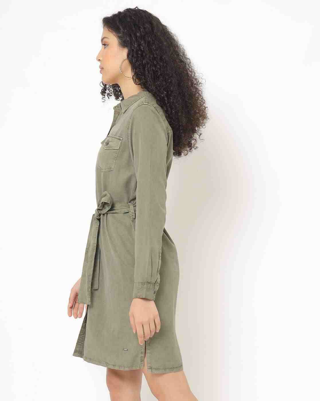 Lee Cooper | Shirt Dress with Waist Tie-Up|1