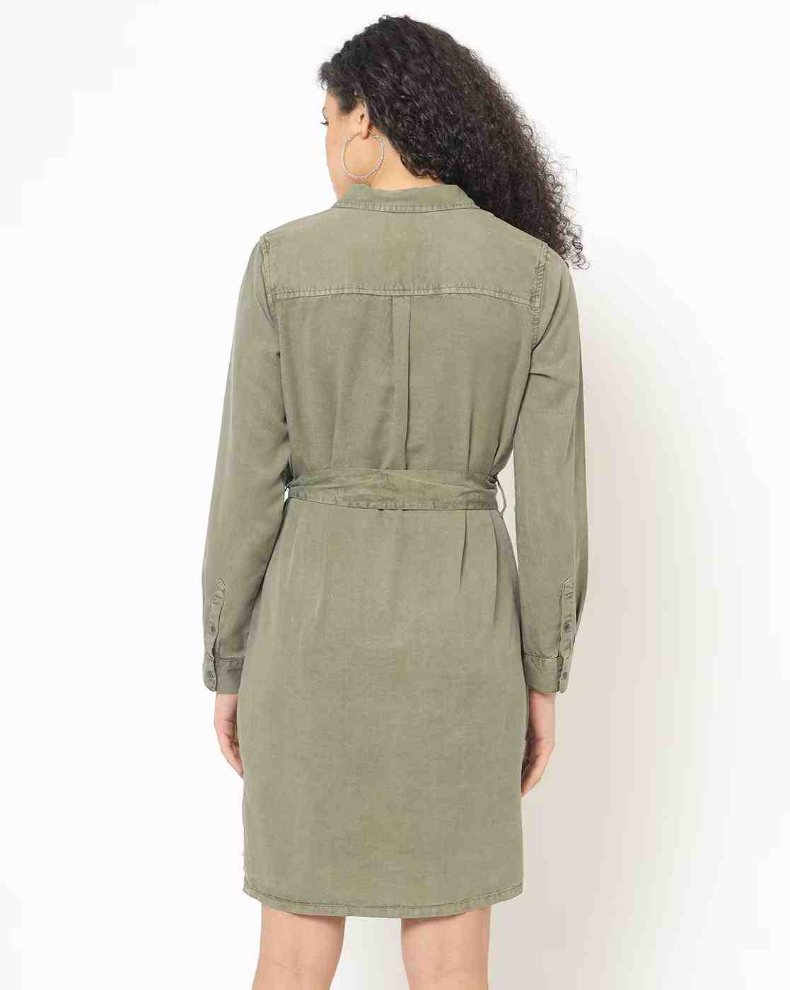 Lee Cooper | Shirt Dress with Waist Tie-Up|2