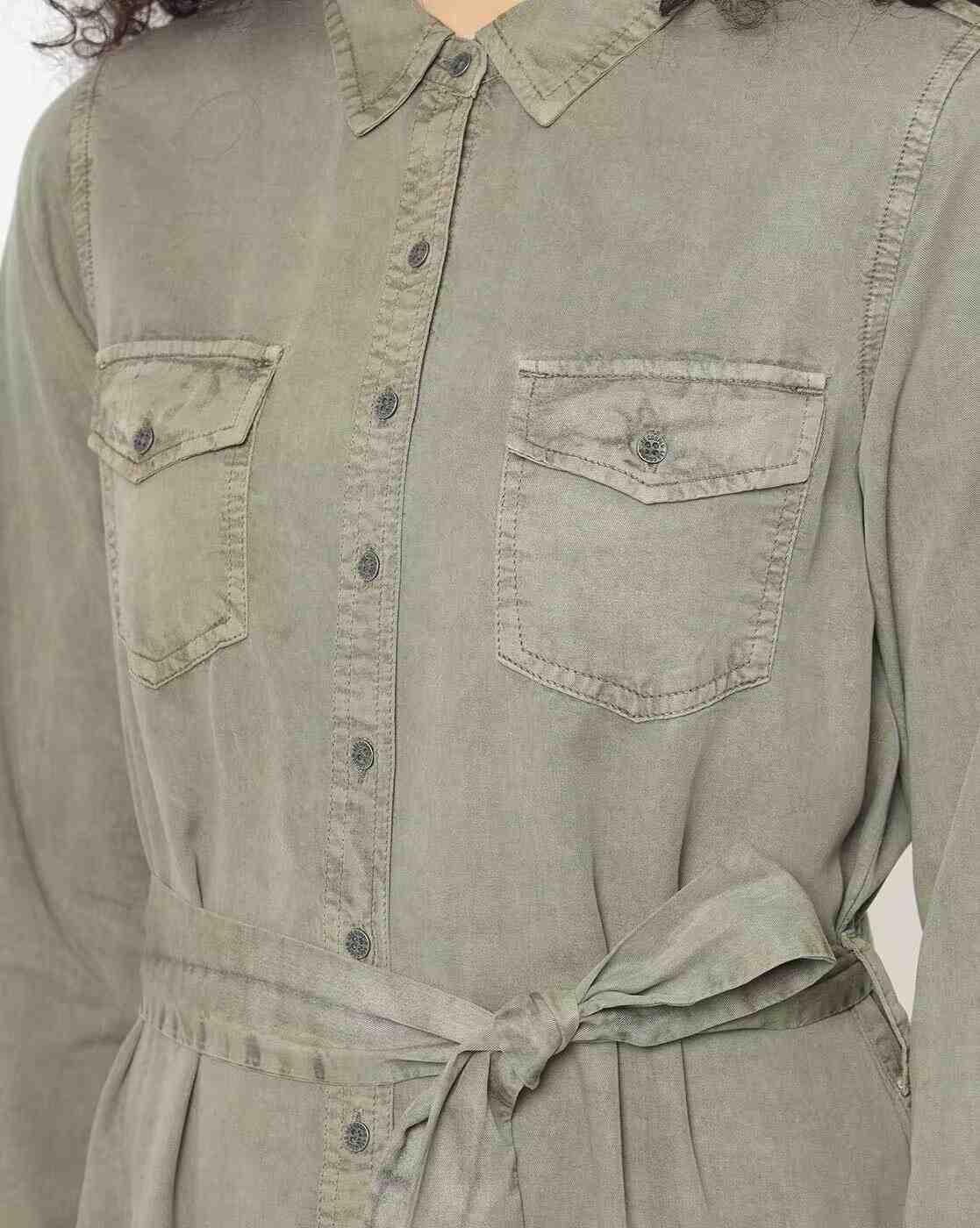 Lee Cooper | Shirt Dress with Waist Tie-Up|3