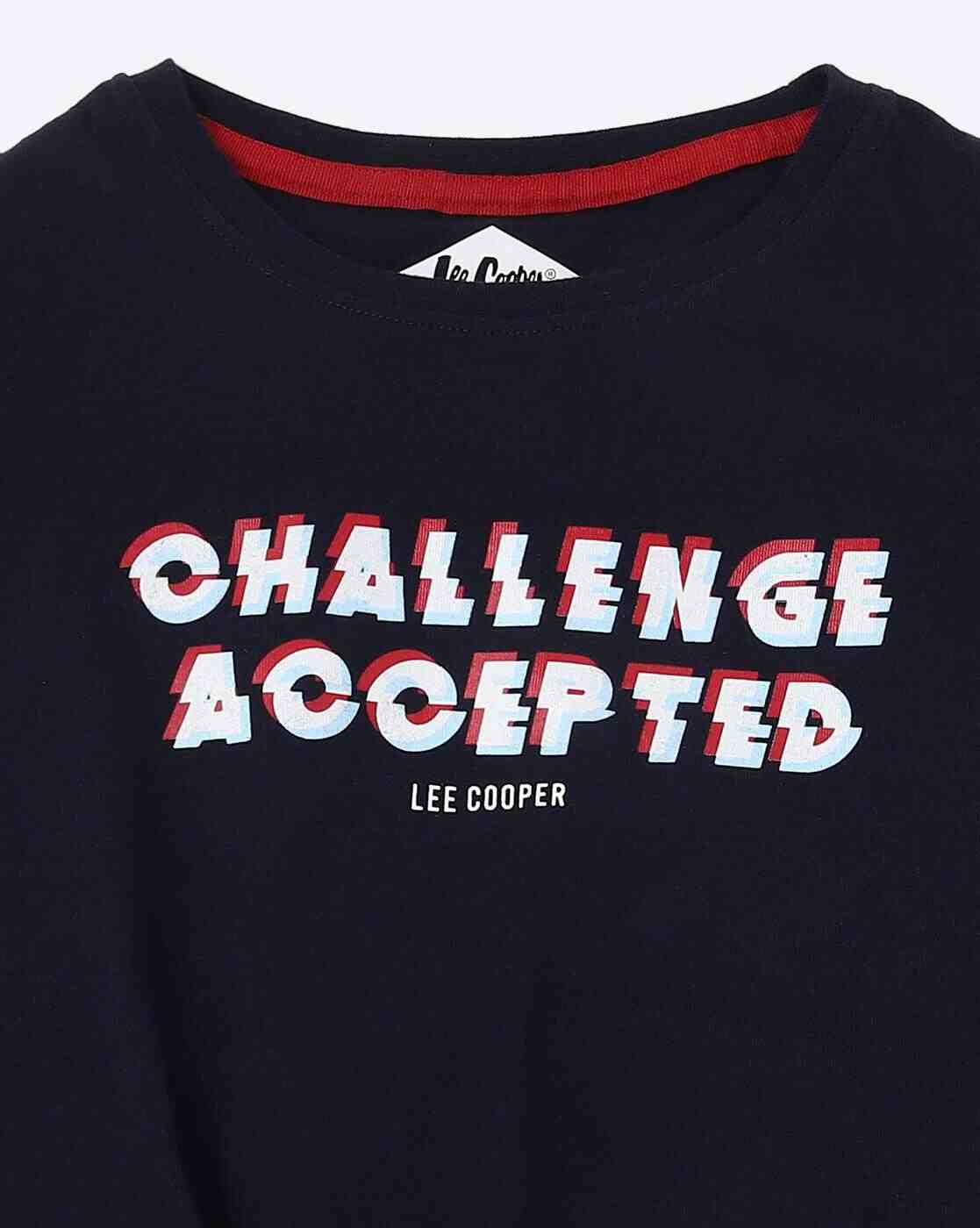 Lee Cooper | Typographic Print Round-Neck T-shirt|2