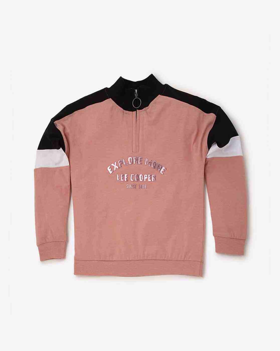 Lee Cooper | High-Neck Sweatshirt with Contarst Panels|0