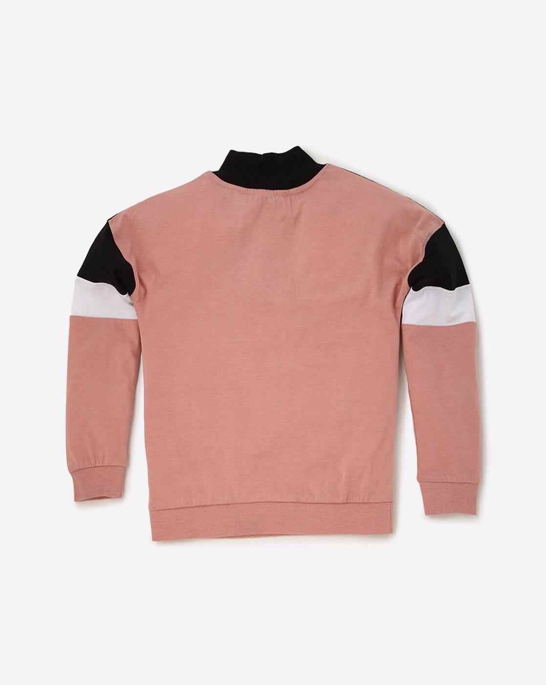 Lee Cooper | High-Neck Sweatshirt with Contarst Panels|1