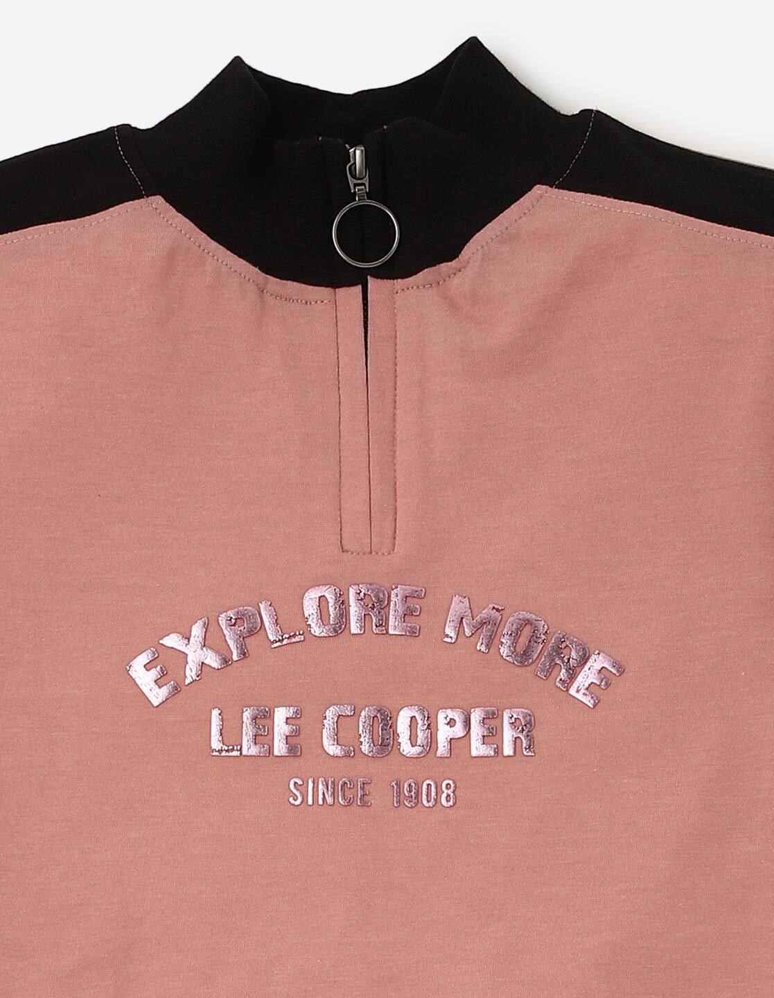 Lee Cooper | High-Neck Sweatshirt with Contarst Panels|2