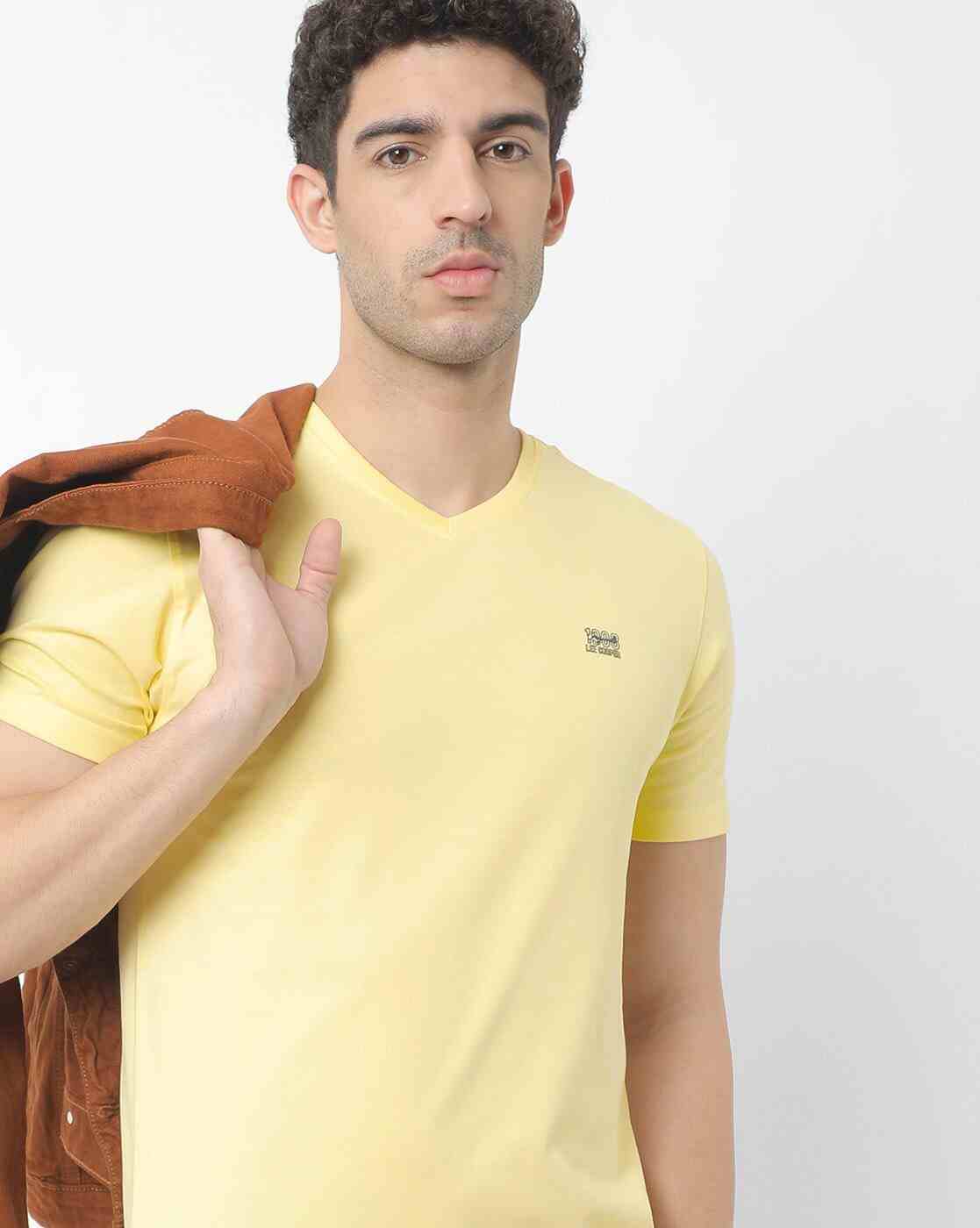 Regular Fit Brand Print V-neck T-Shirt