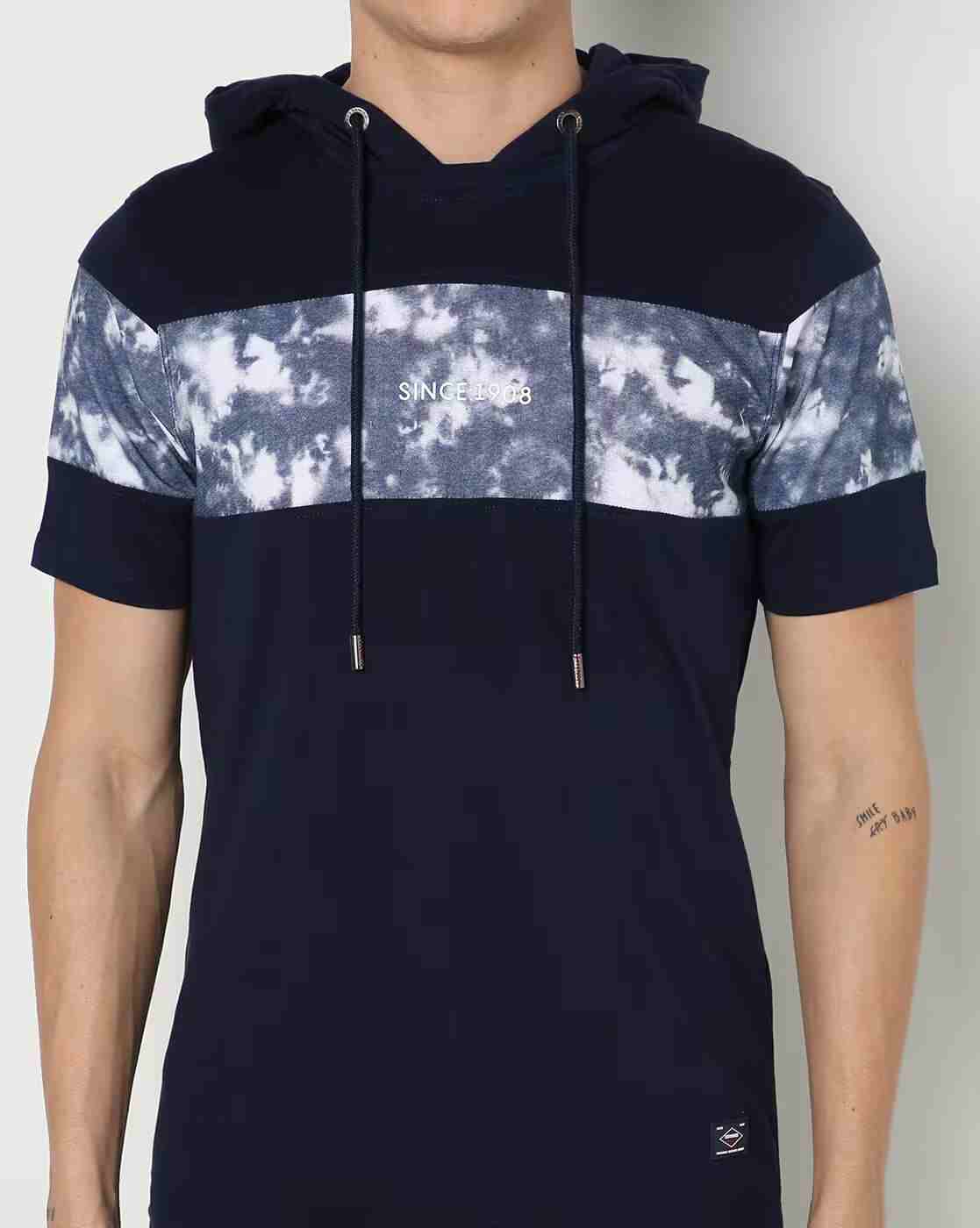Lee Cooper | Hooded T-shirt with Printed Panel|2