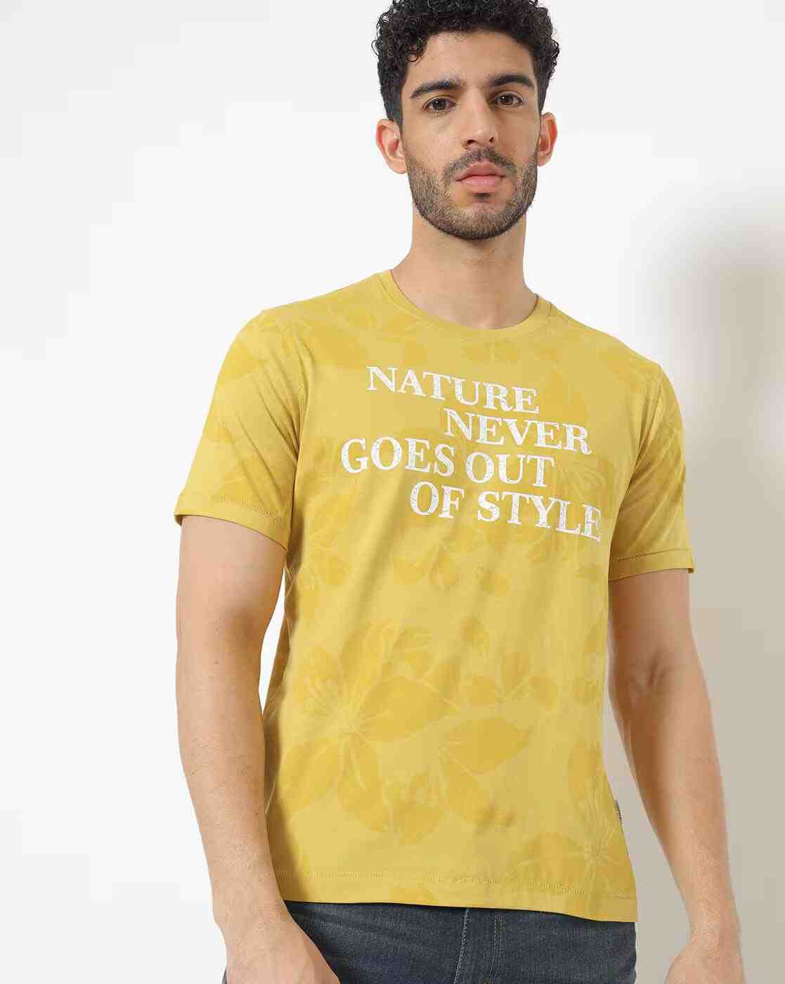 Lee Cooper | Regular Fit Typographic Print Crew-Neck T-Shirt|0