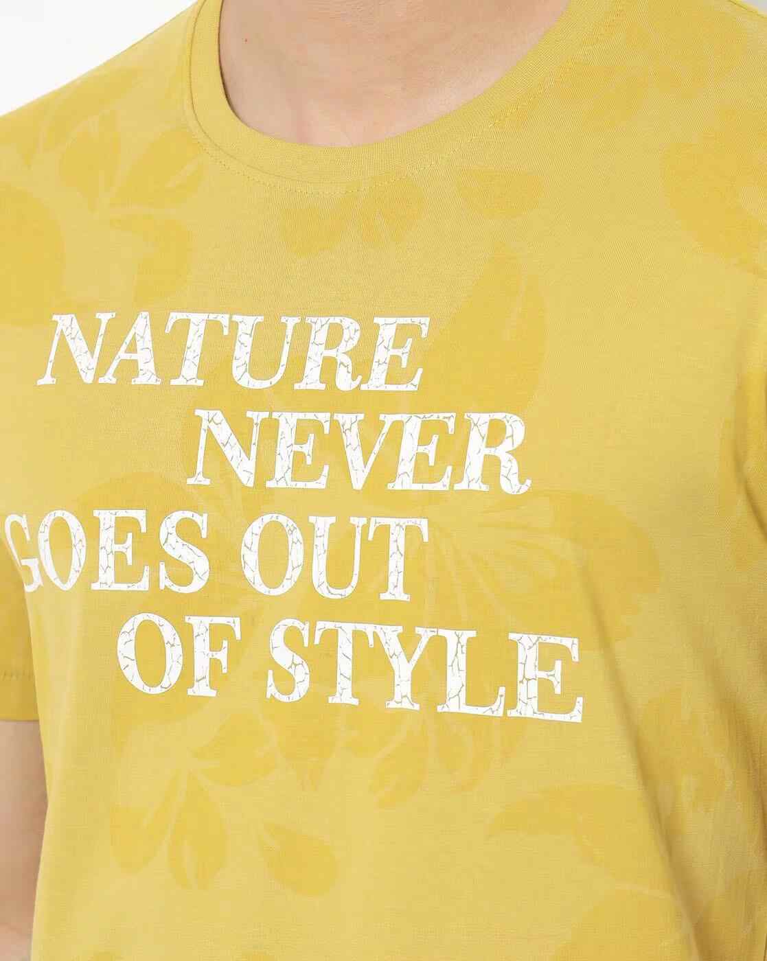 Lee Cooper | Regular Fit Typographic Print Crew-Neck T-Shirt|3