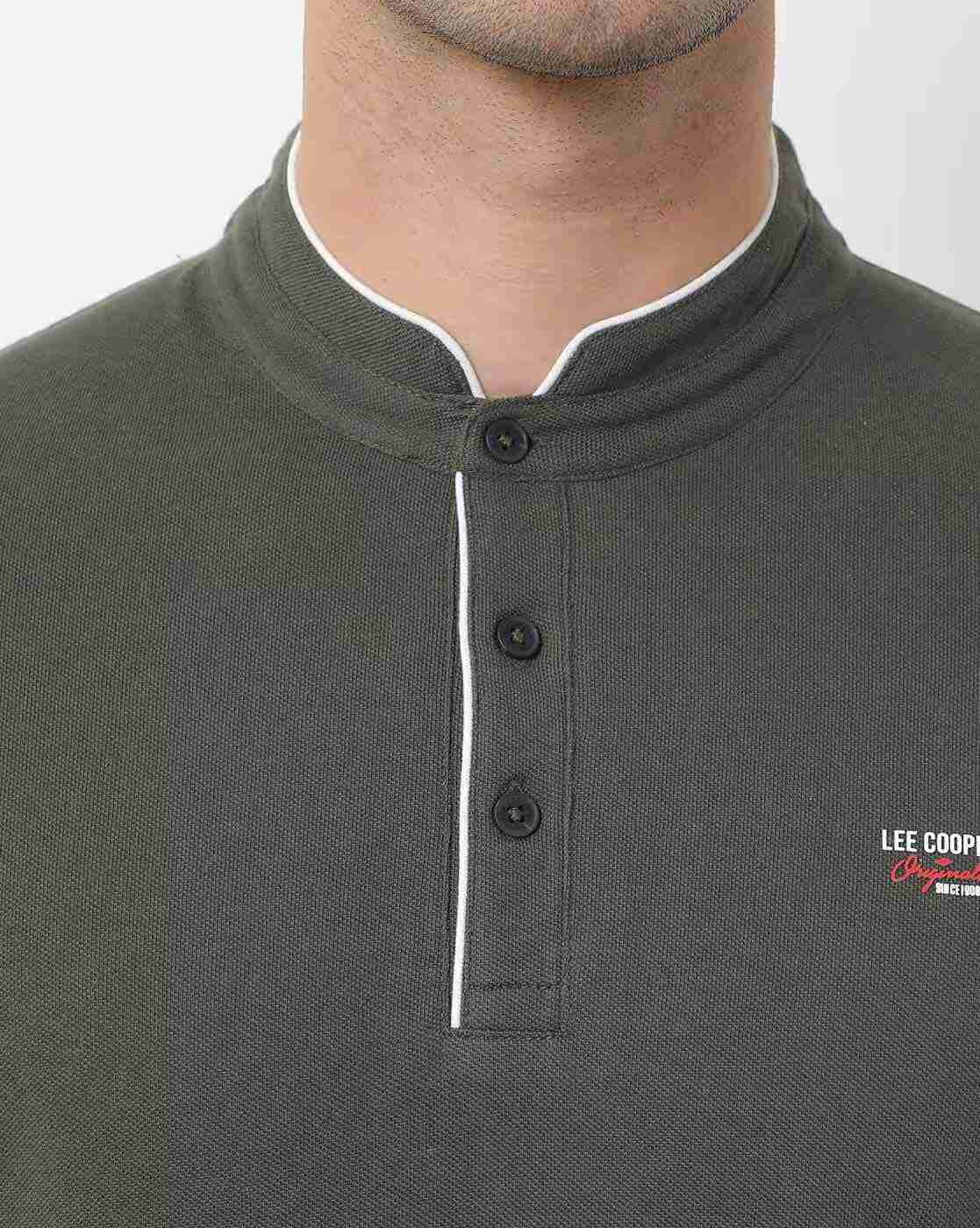 Lee Cooper | Polo T-shirt with Mandarin Collar|3