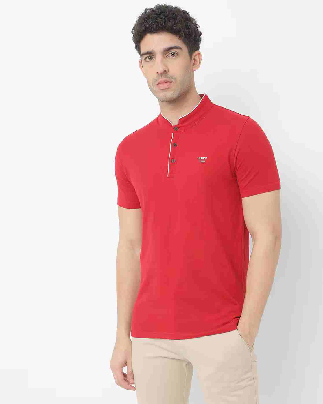 Lee Cooper | Polo T-shirt with Mandarin Collar|0