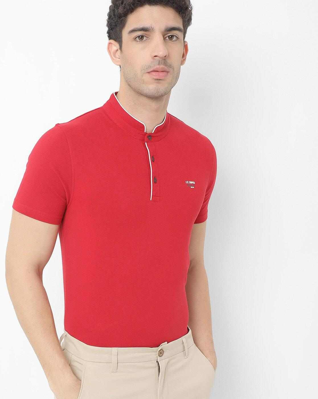 Lee Cooper | Polo T-shirt with Mandarin Collar|1