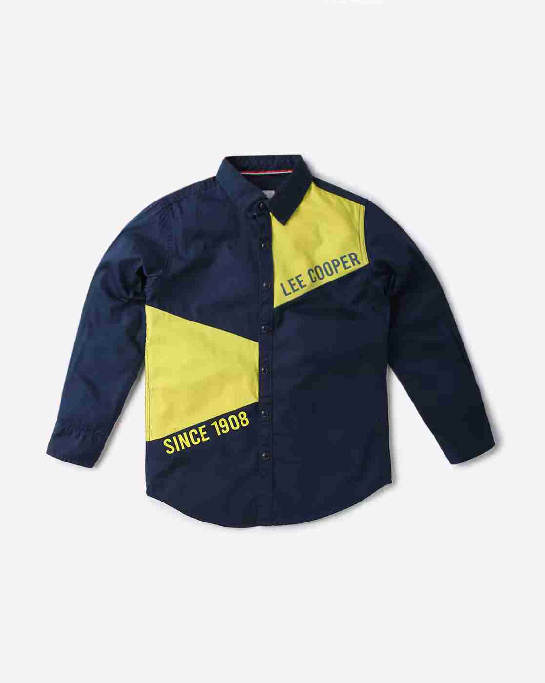 Lee Cooper | Colourblock Shirt with Logo Print|0