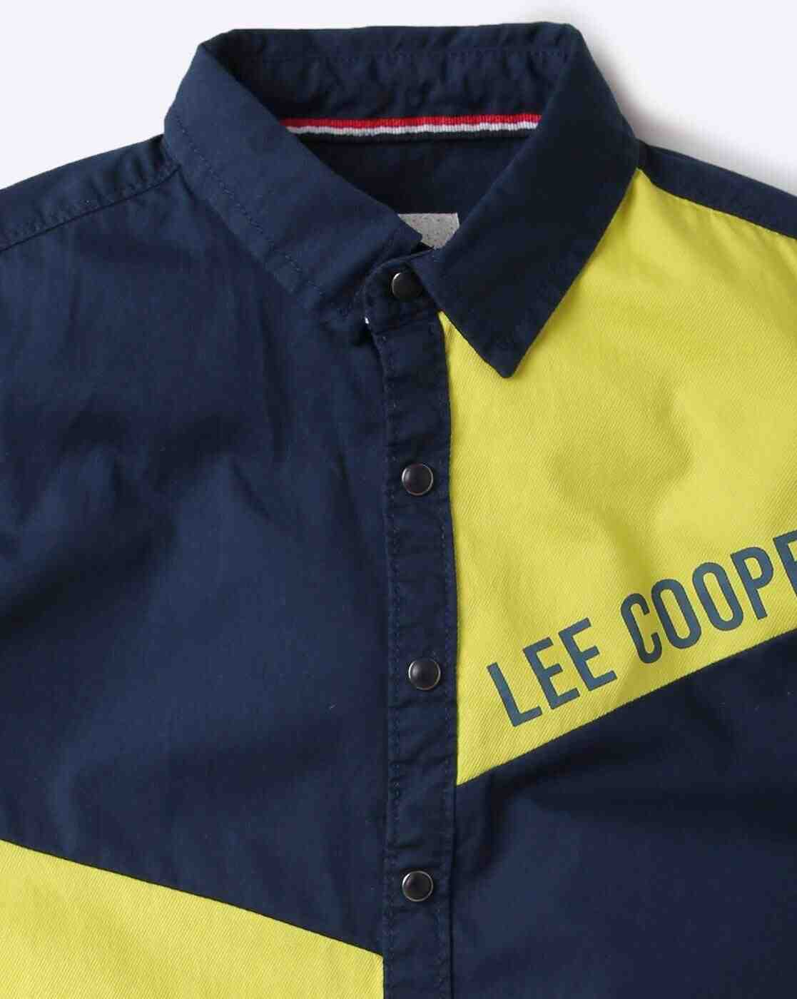 Lee Cooper | Colourblock Shirt with Logo Print|2