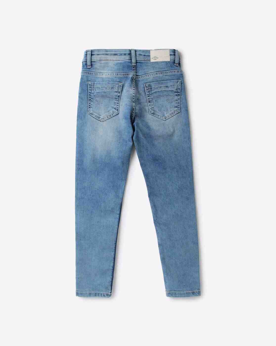 Lee Cooper | Mid-Wash Slim Fit Jeans with Distressing|1