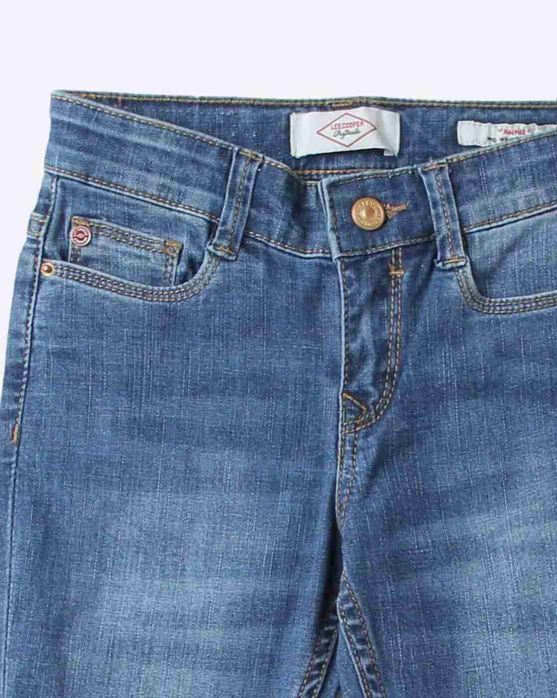 Lee Cooper | Girls Light-Wash Mid-Rise Skinny Jeans|2