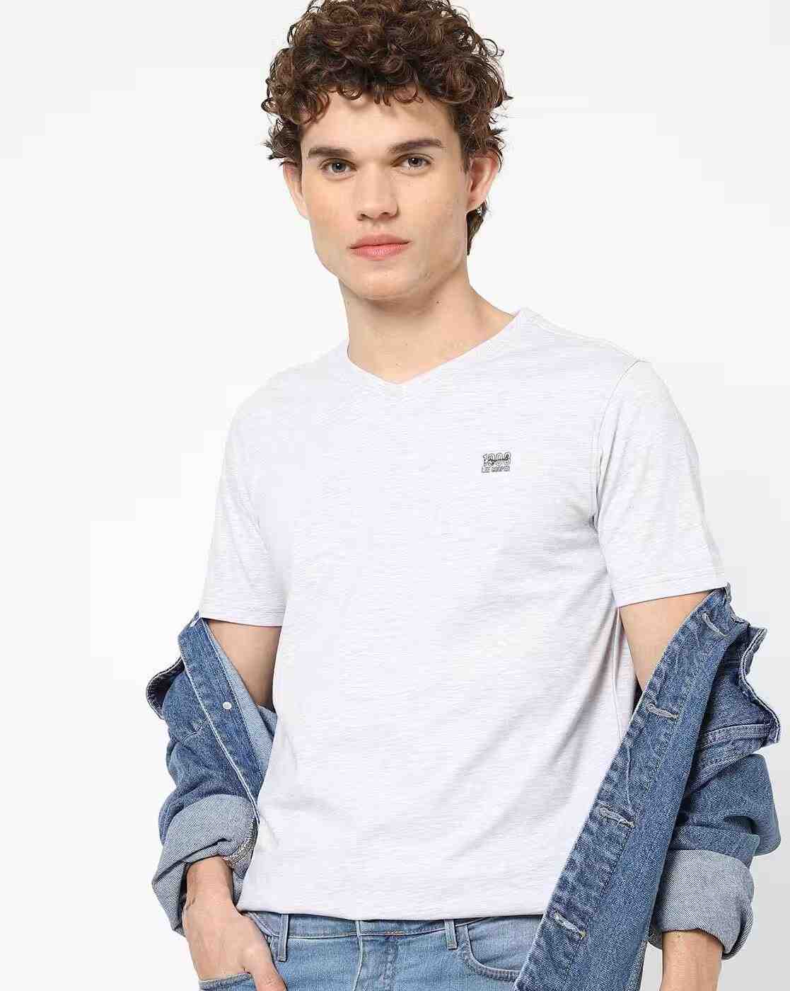 Regular Fit Heathered Crew-Neck T-Shirt