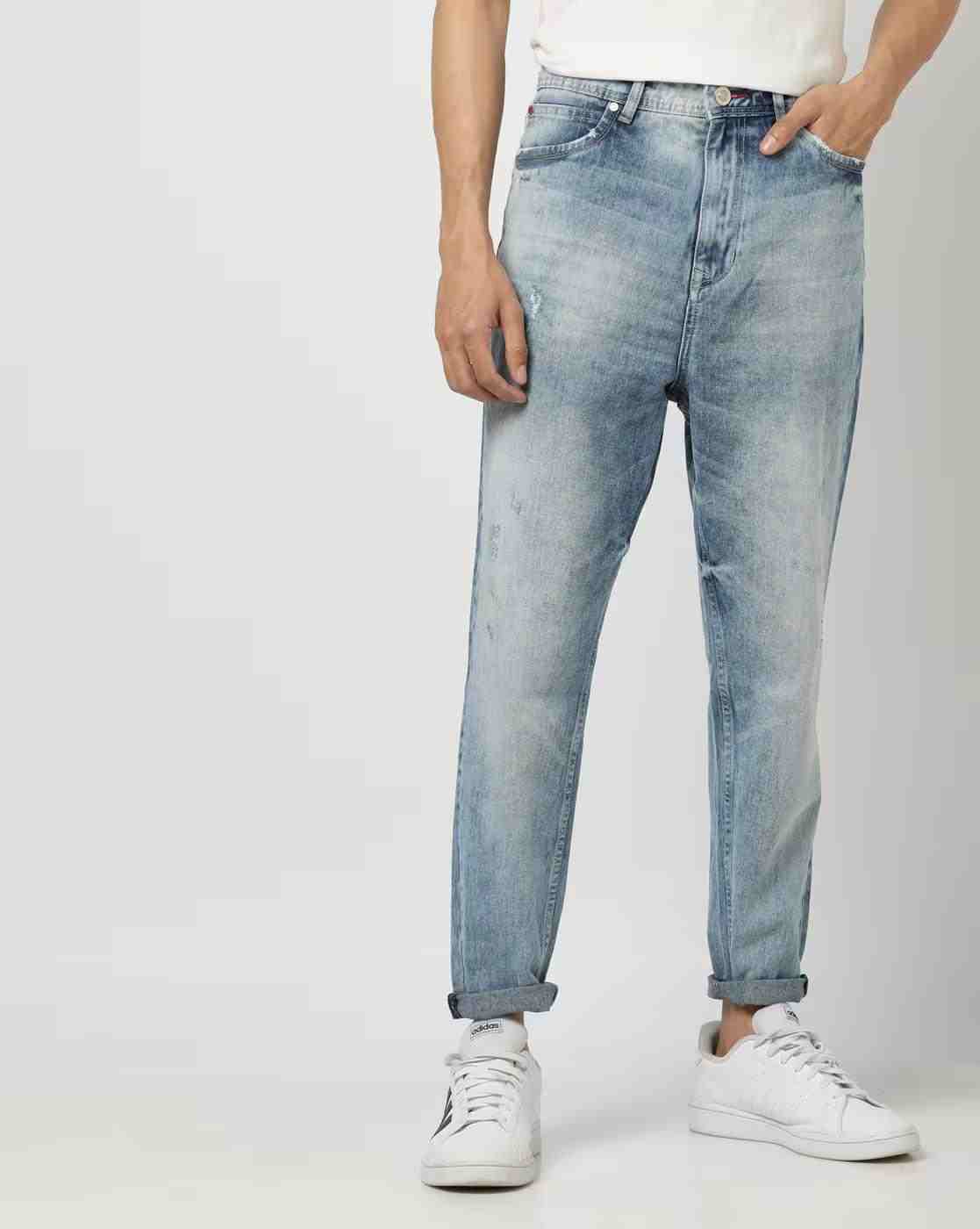 Lee Cooper | Men Heavily Washed Slim Fit Jeans|0