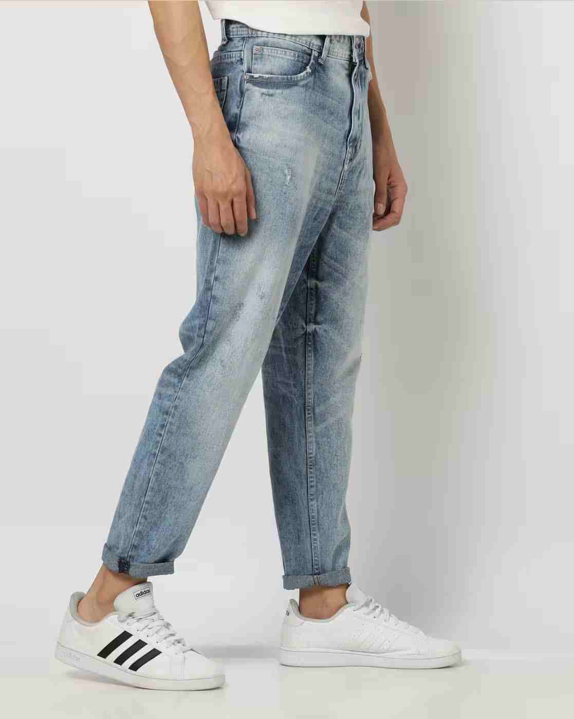 Lee Cooper | Men Heavily Washed Slim Fit Jeans|1