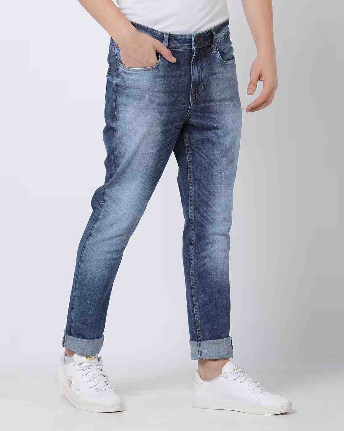 Lee Cooper | Men Mid-Wash Slim Fit Jeans|0
