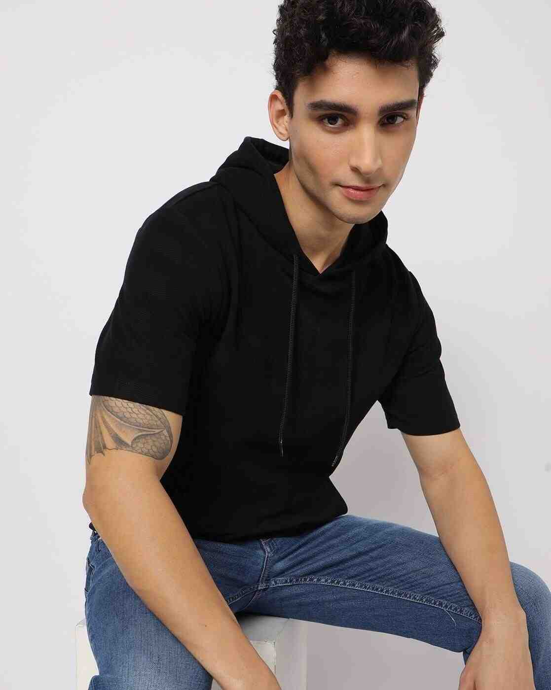 Lee Cooper | Regular Fit Striped Hooded T-Shirt|0