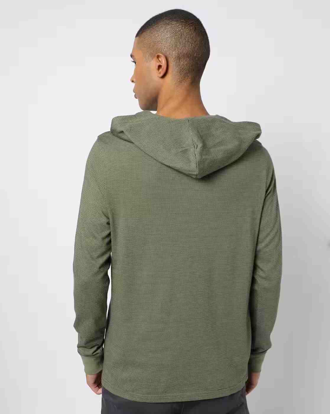 Lee Cooper | Regular Fit Micro Print Hooded T-Shirt with Logo Accent|1