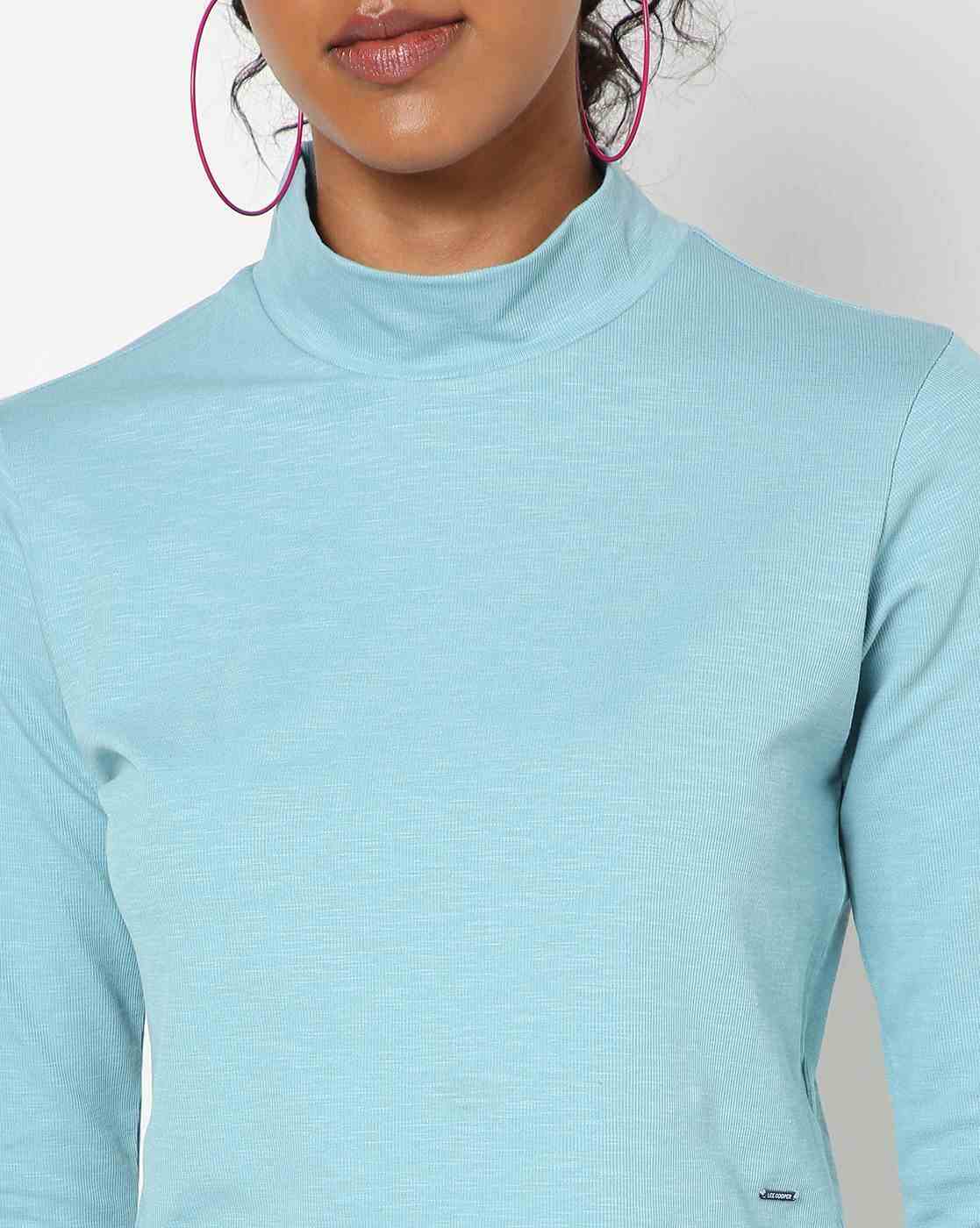 Lee Cooper | Heathered High-Neck T-shirt|2