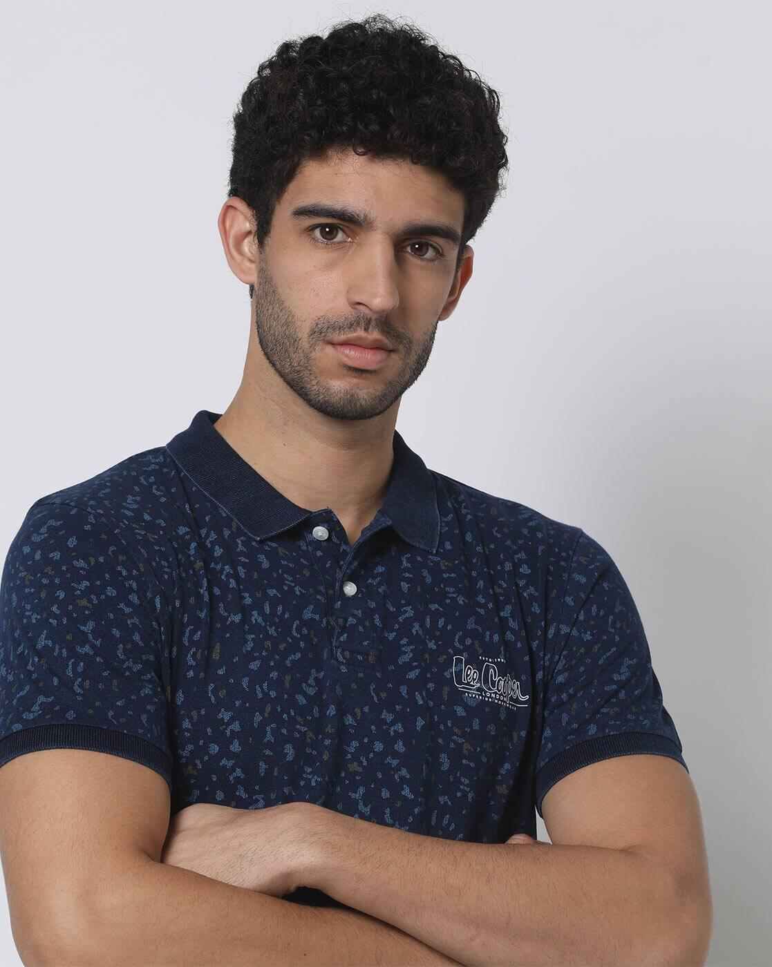 Lee Cooper | Regular Fit Printed Cotton Polo T-Shirt|0