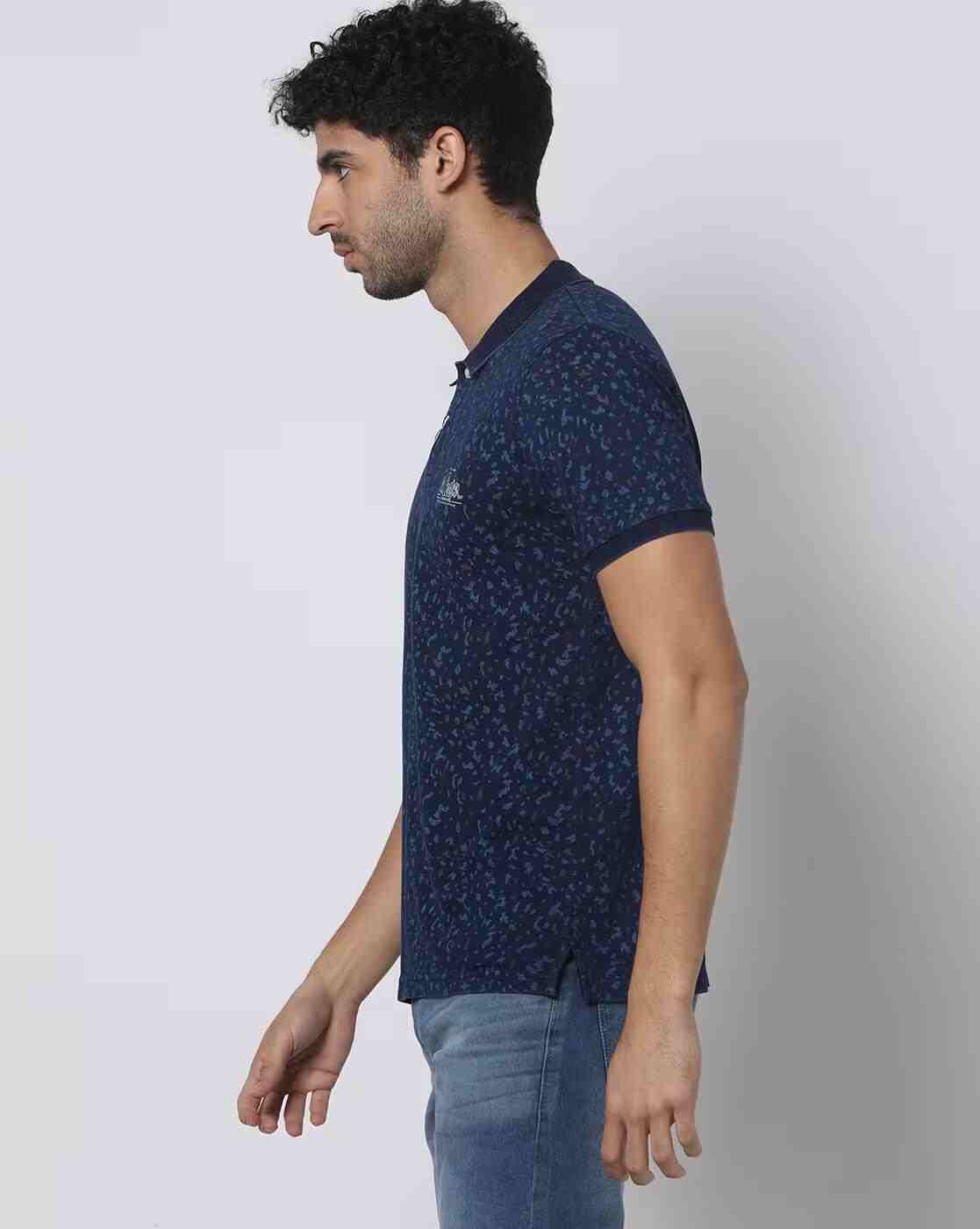 Lee Cooper | Regular Fit Printed Cotton Polo T-Shirt|1