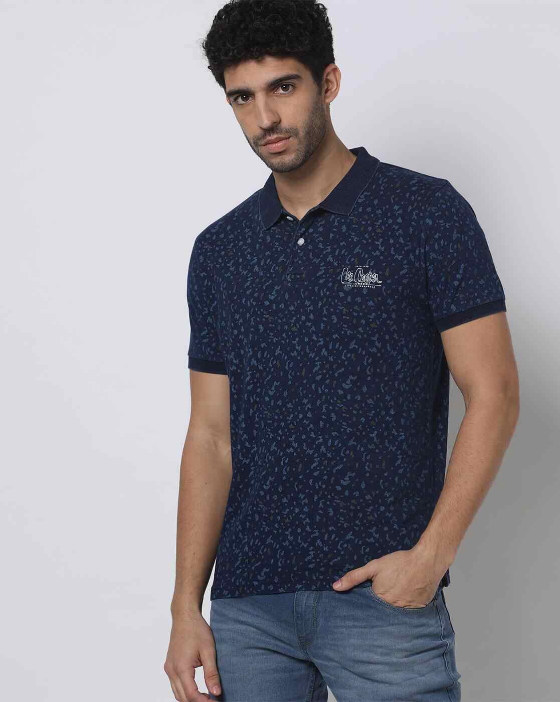 Lee Cooper | Regular Fit Printed Cotton Polo T-Shirt|3