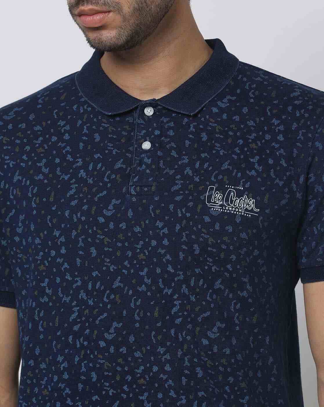 Lee Cooper | Regular Fit Printed Cotton Polo T-Shirt|4