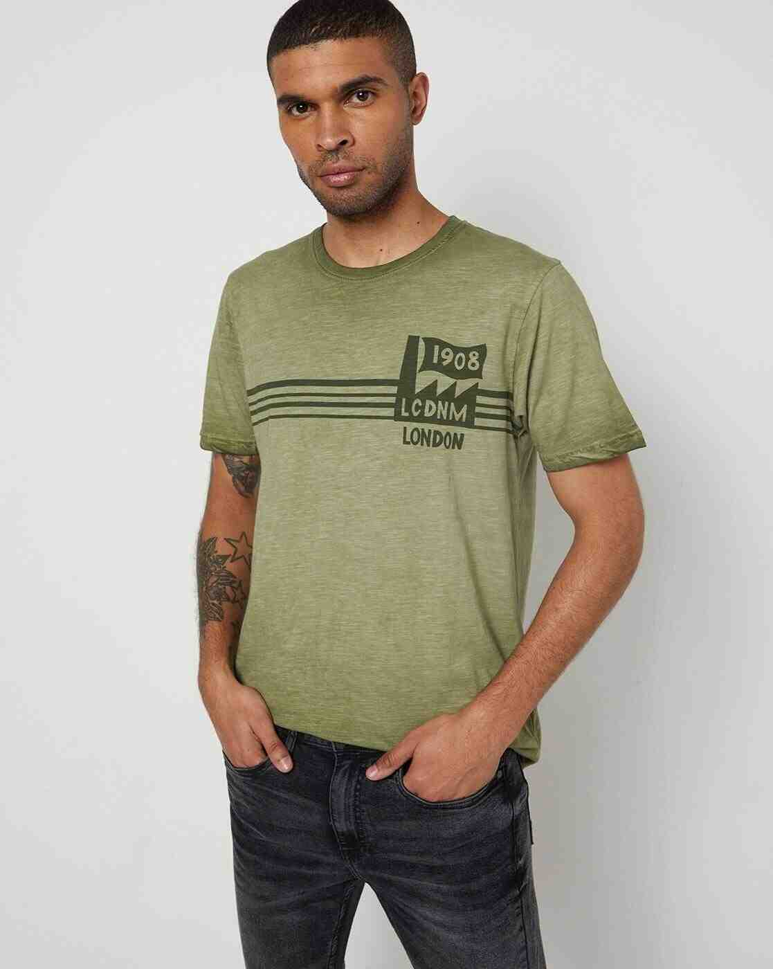 Lee Cooper | Regular Fit Graphic Print Crew-Neck T-Shirt|0
