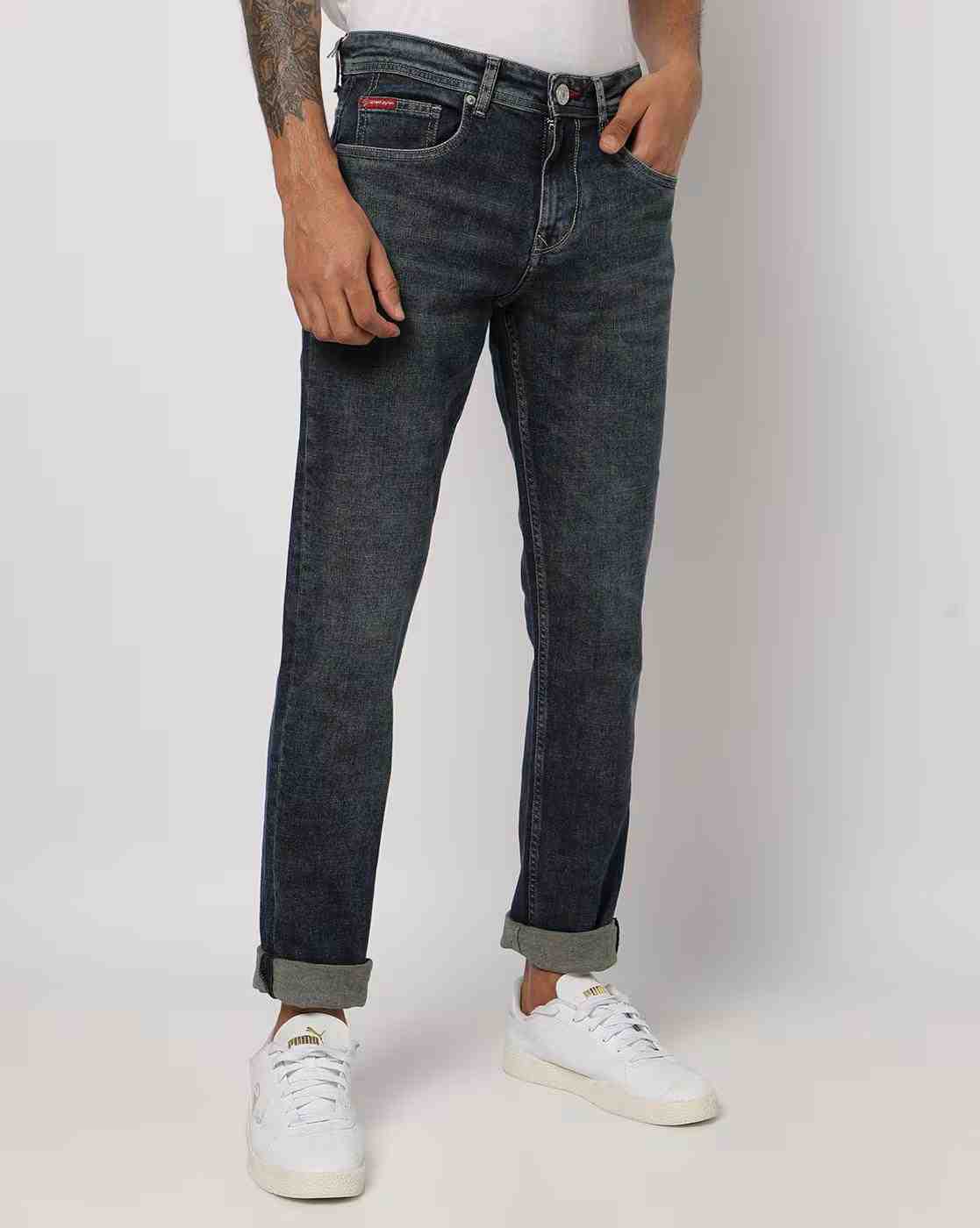 Lee Cooper | Men Lightly Washed Slim Fit Jeans|0