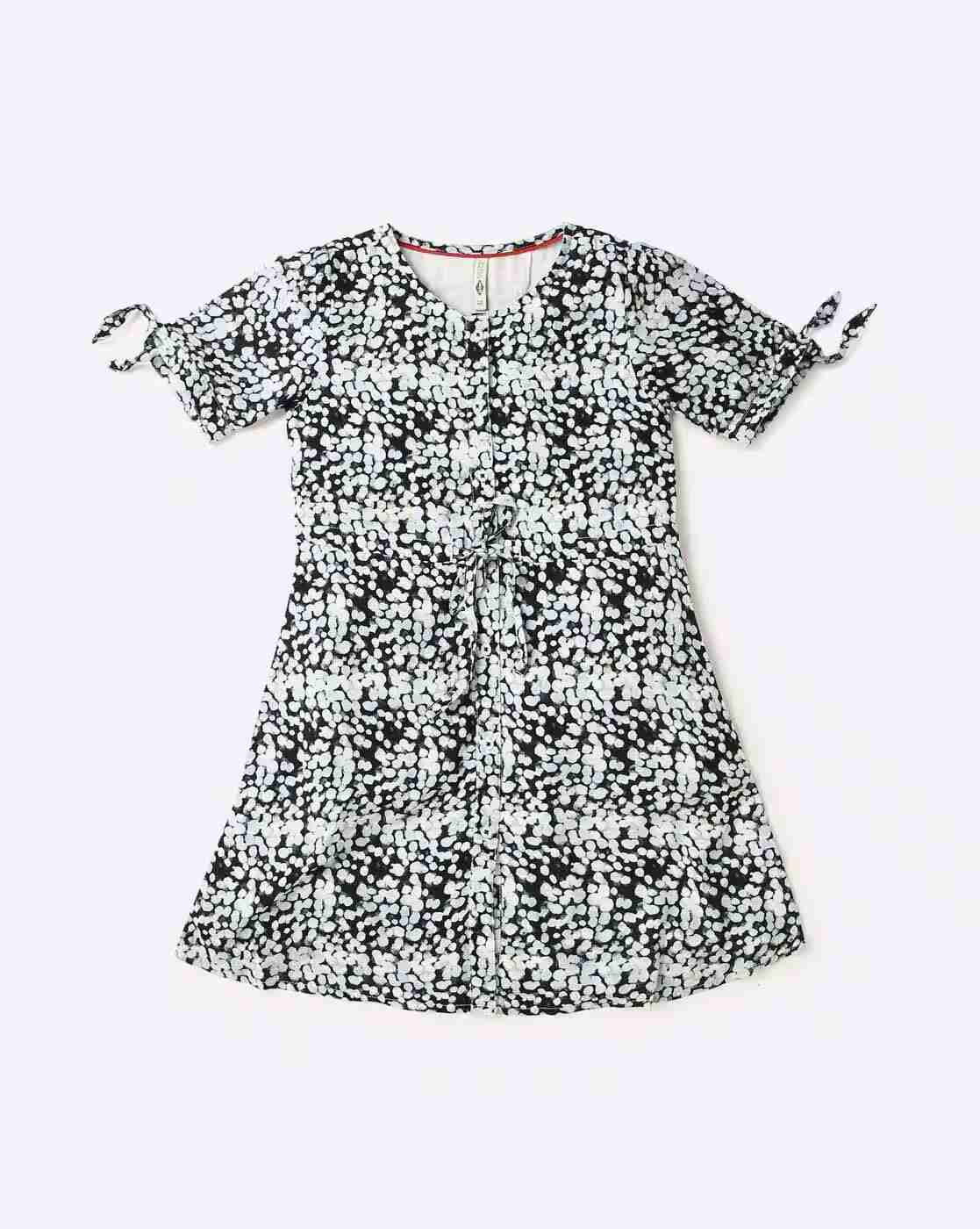 Lee Cooper | Printed Slim Fit Top with Waist Tie-Up|0