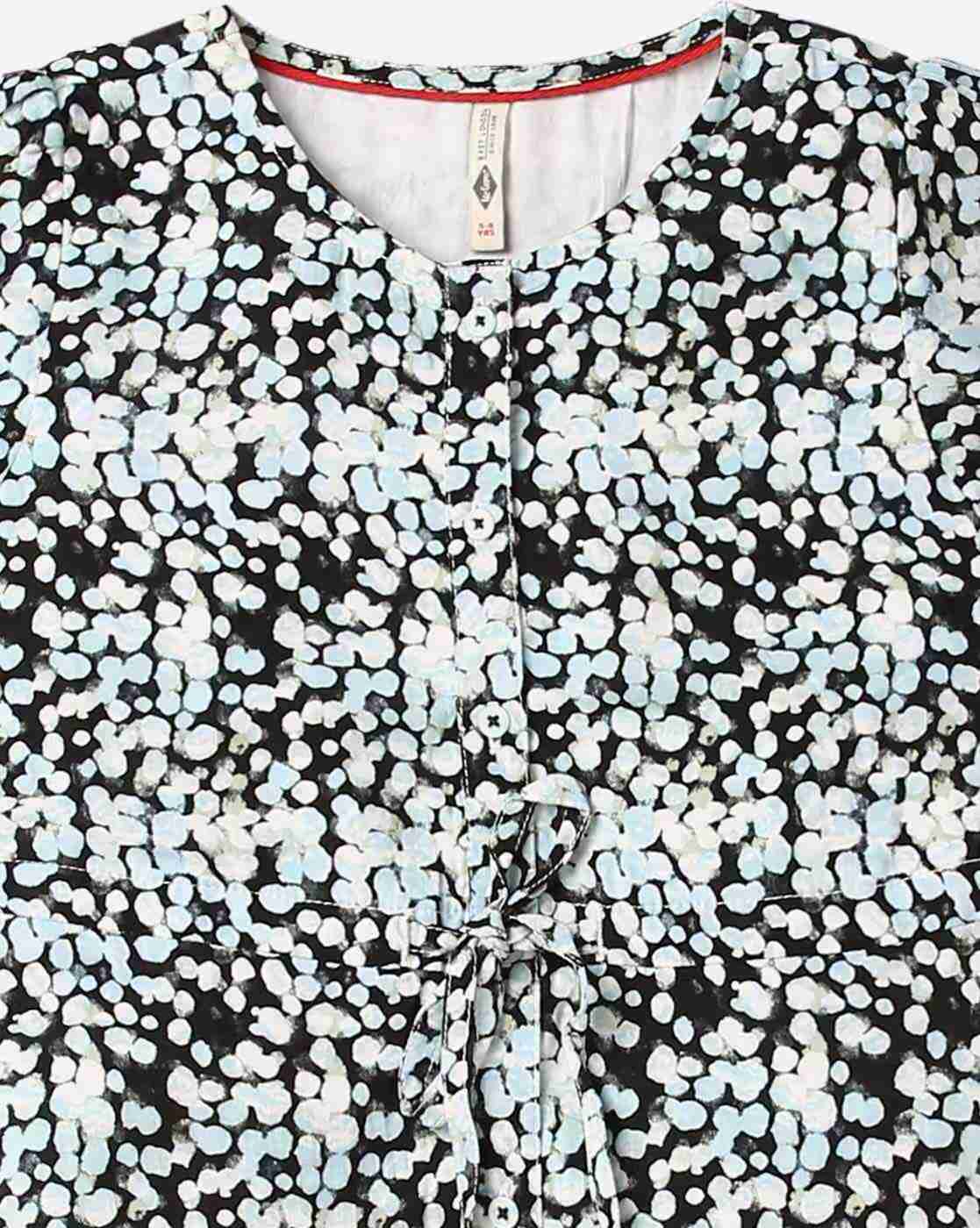 Lee Cooper | Printed Slim Fit Top with Waist Tie-Up|2