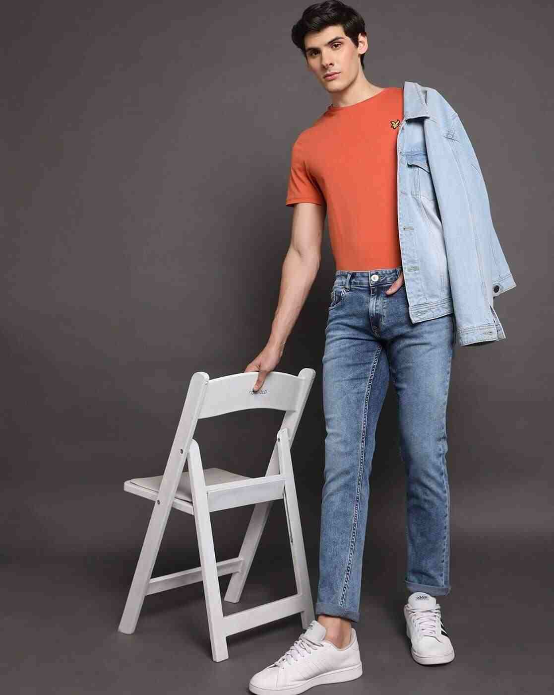Lee Cooper | Men Acid Wash Slim Fit Jeans|0